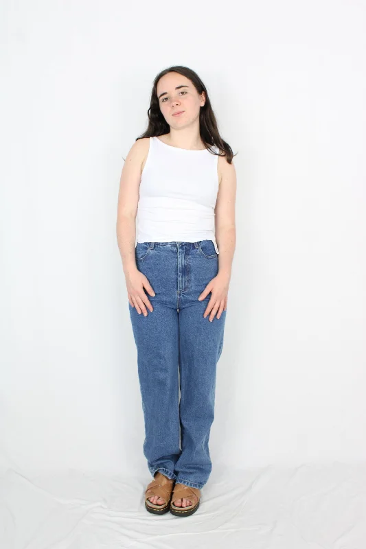 Ruby Jeans - Straight Leg Jeans Trendy Layered Pocket Jeans